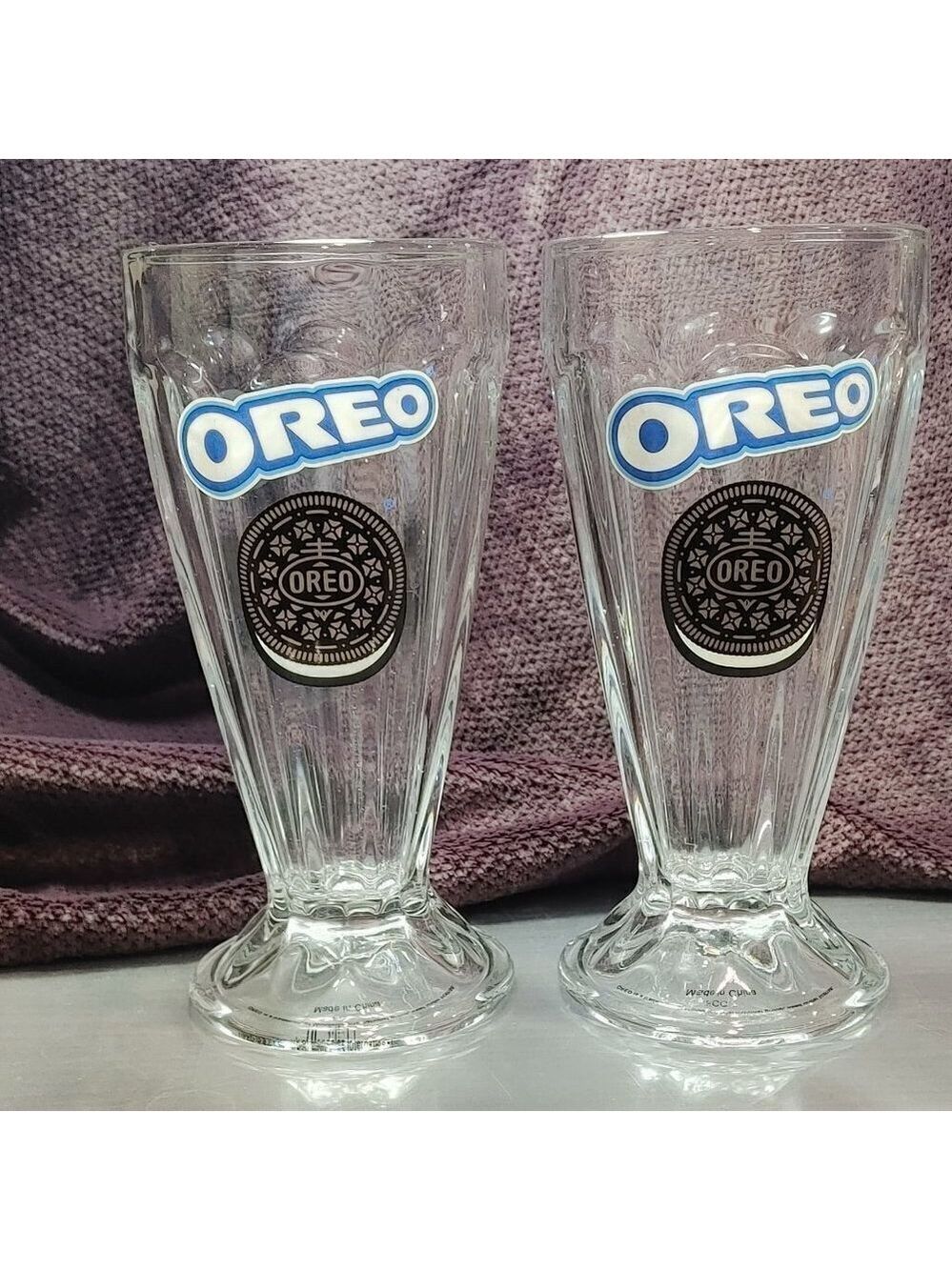 Oreo Milkshake Fountain Glasses 16 oz Set of 2